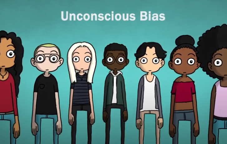 cartoon of a mixed race group of people